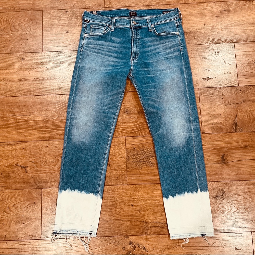 Citizens Of Humanity Agnes‎ High-Rise Bleached Cropped Jeans Size 30 COH Denim